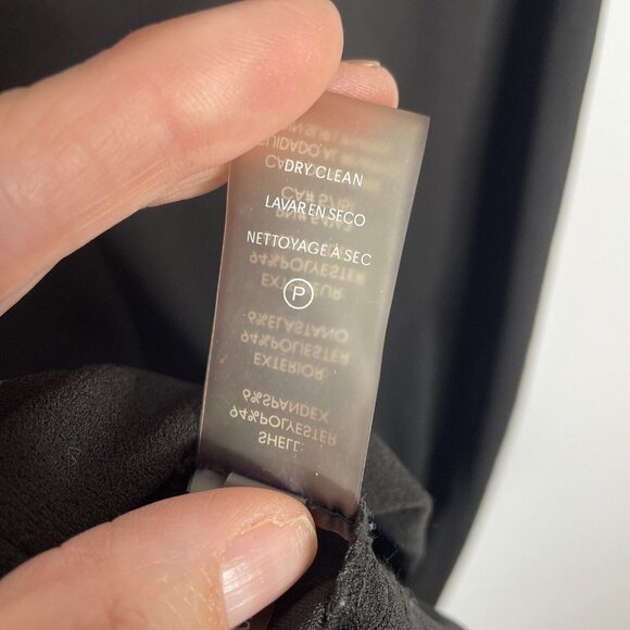 Calvin Klein BLACK Tie Neck Sleeveless Crepe Dress size 2 Bow-Neck Sheath - Picture 8 of 12